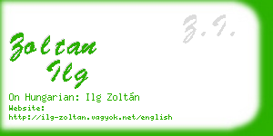zoltan ilg business card